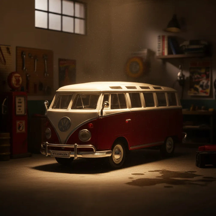 Carro Coleccionable A Escala 1/36 Volkswagen Van Samba Rojo
