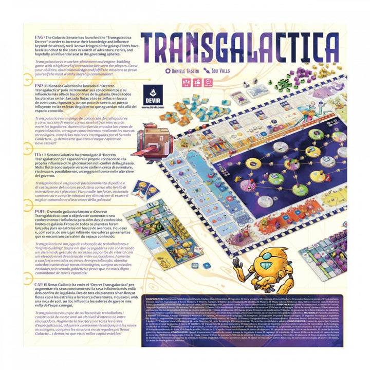 Juego De Mesa Transgalactica Para Adultos