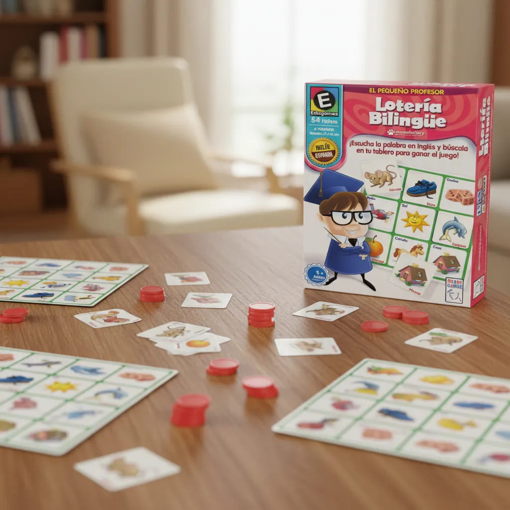 Juego De Mesa Educativo Lotería Bilingüe niños