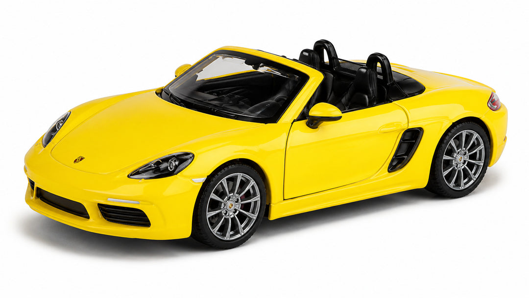 Carro A Escala 1/36 Coleccionable Porshe 718 Boxter Amarillo