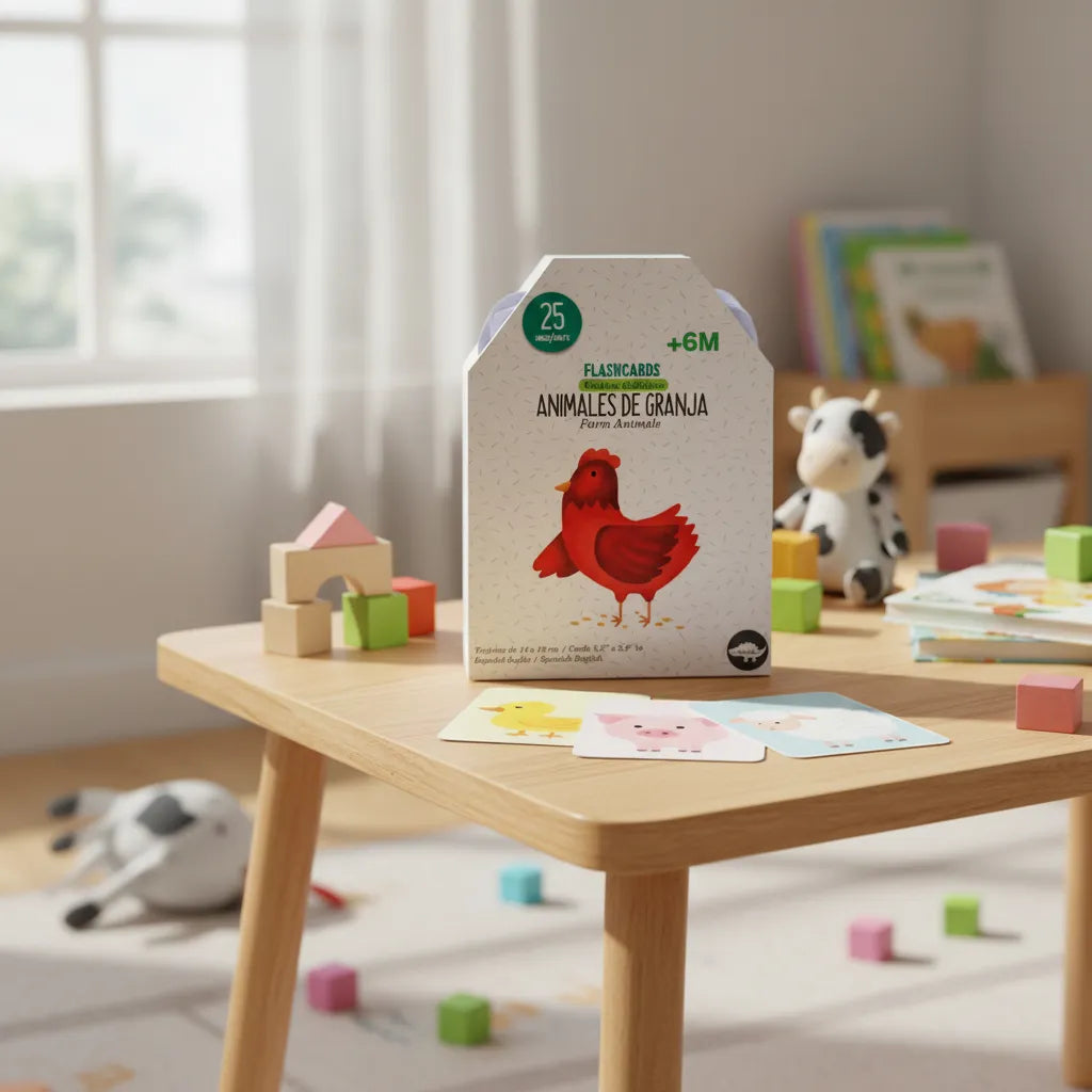 Flahscards Animales De La Granja Cartas Didácticas