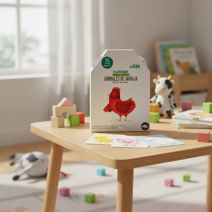 Flahscards Animales De La Granja Cartas Didácticas