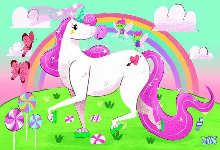 Rompecabezas De 20 Piezas Unicornios Para Niños