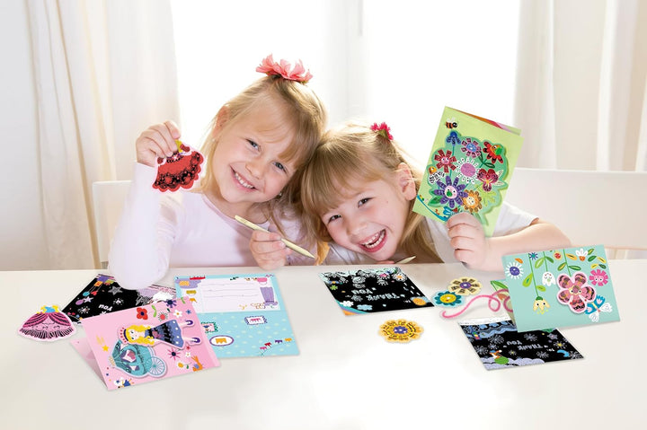 Juego Tarjetas Floral Para Raspar Niños