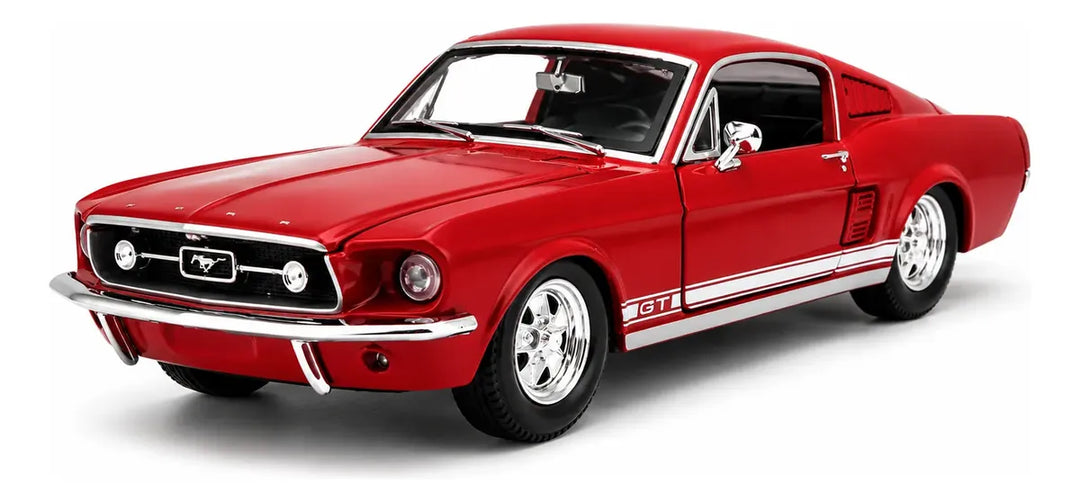 Carro Coleccionable Escala 1:24 Se 1967 Ford Mustang Gt Rojo