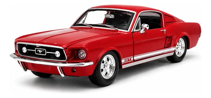 Carro Coleccionable Escala 1:24 Se 1967 Ford Mustang Gt Rojo