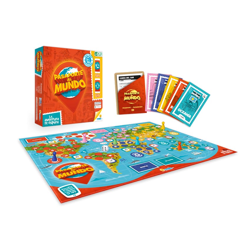 Juego De Mesa Pasaporte Al Mundo 10 Familia