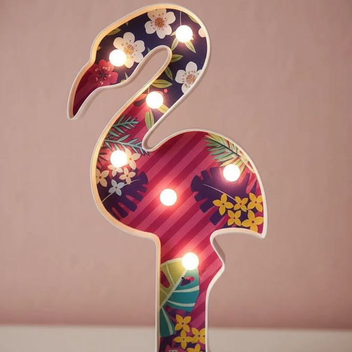 Lámpara de flamingo para decorar