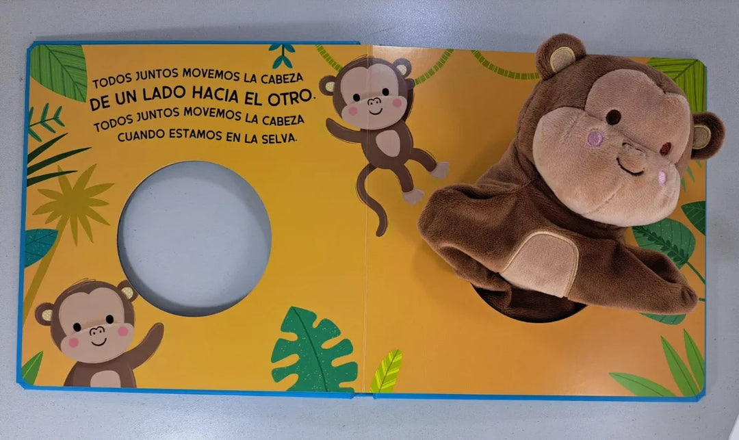 libro didactico Mono Con Títere Para Niños