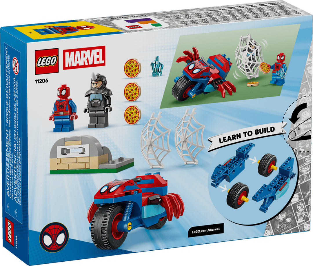 Juego Construcción Marvel Spidey Vs Rhino Moto Lego Original