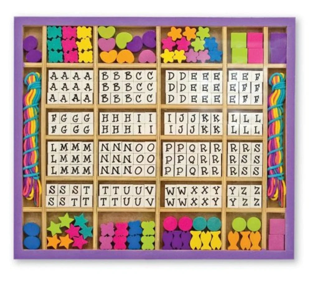 Set De Cuentas Para Ensartar Madera niños