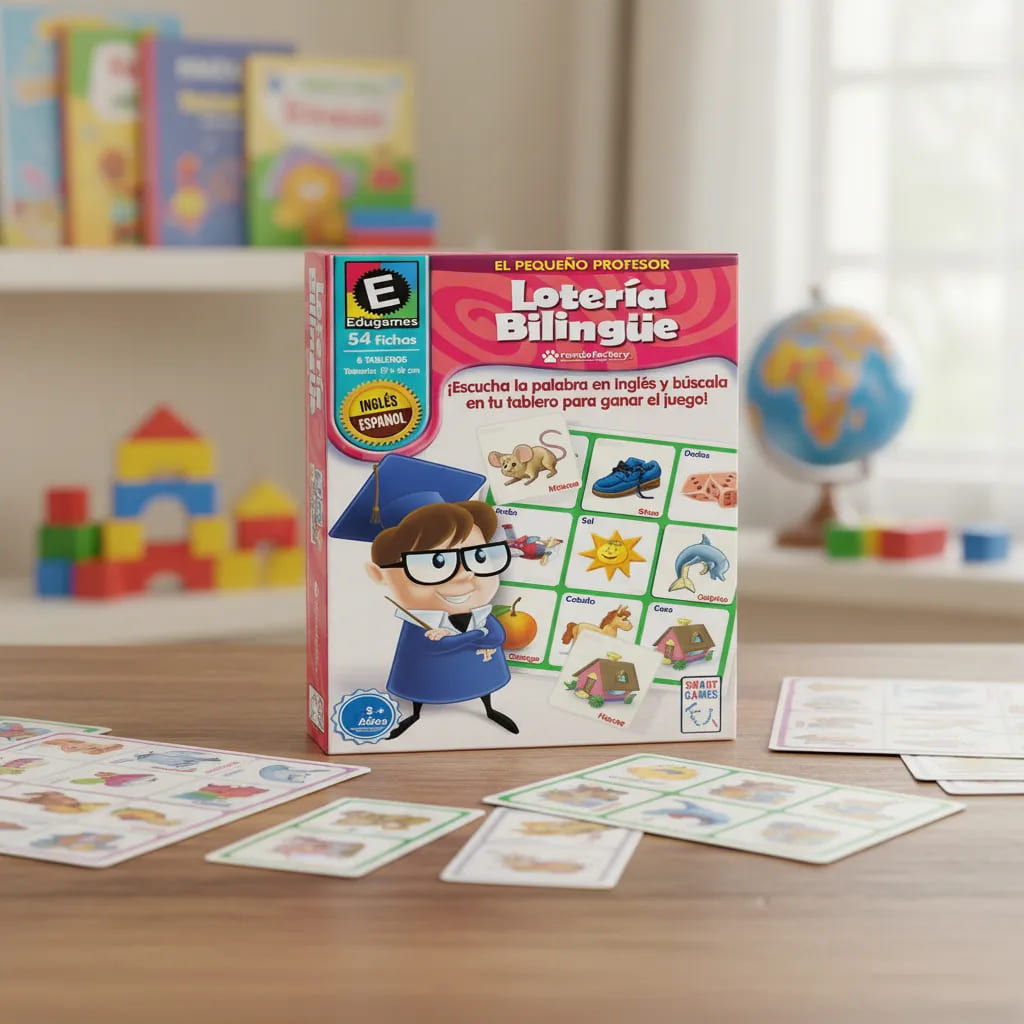 Juego De Mesa Educativo Lotería Bilingüe niños