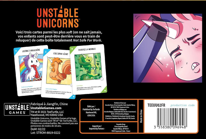 Juego De Mesa Unstable Unicorns Nsfw 2 Edición Adultos