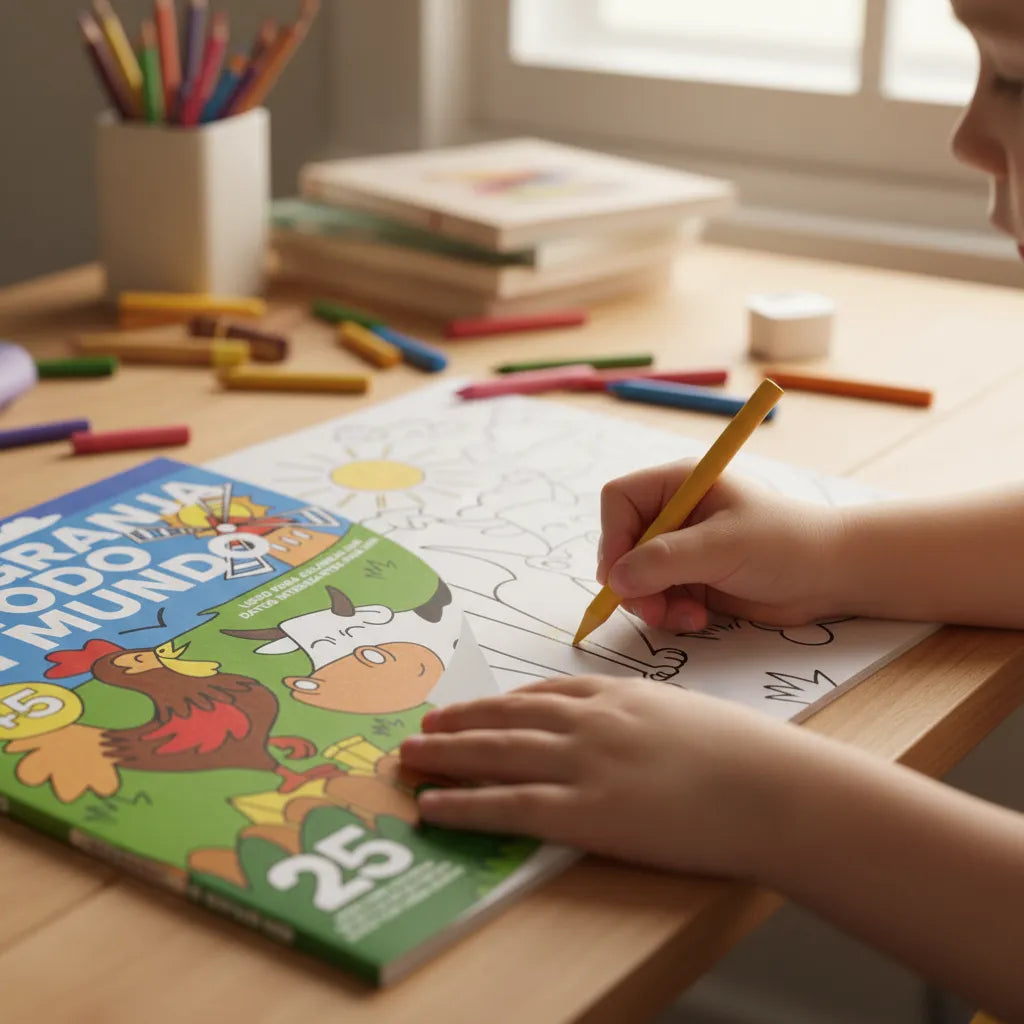 Libro Para Colorear Una Granja Para Niños