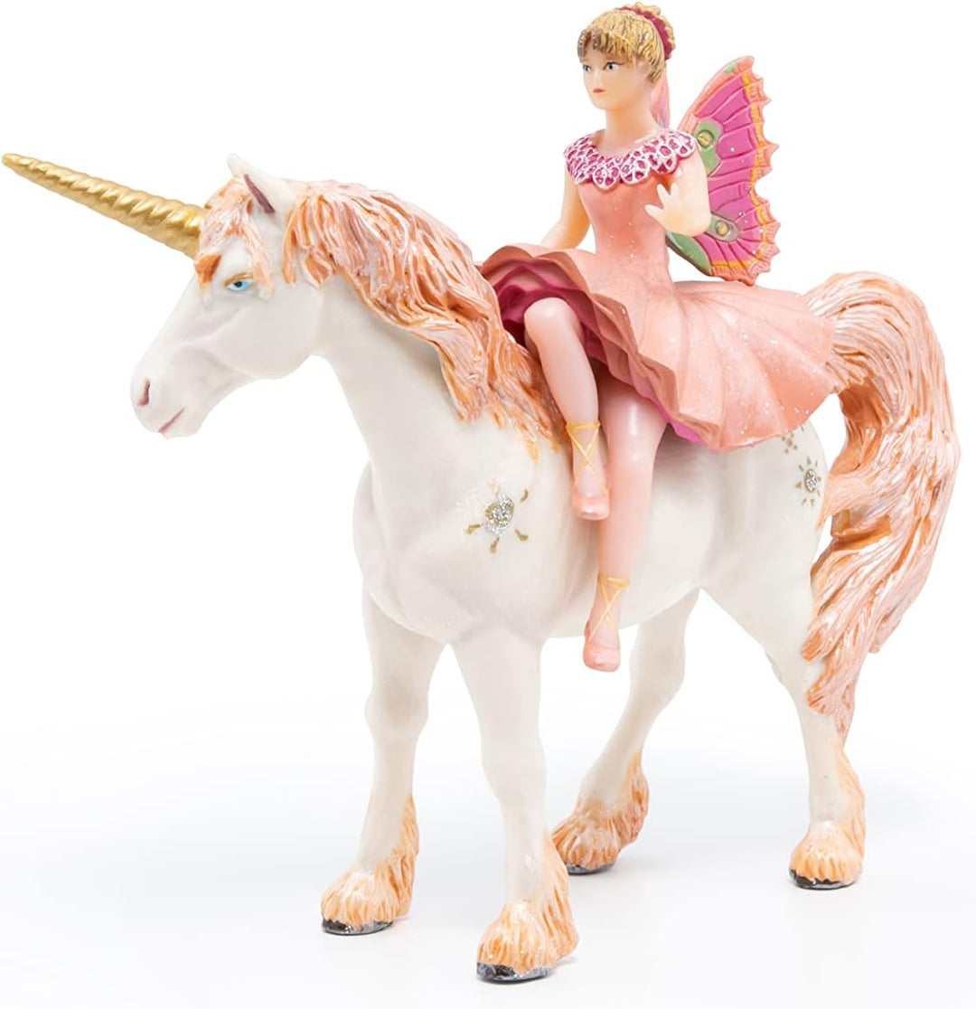Figura Coleccionable Hada Sobre Unicornio Para Niños