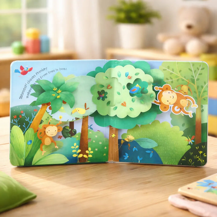 Libro Didácticos Interactivo La Jungla Pop Up Para Niños