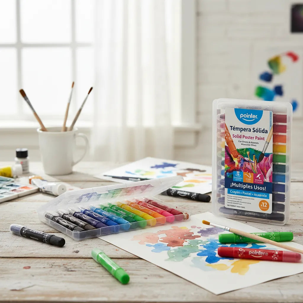 Tempera Solida Tipo Crayola Lavable