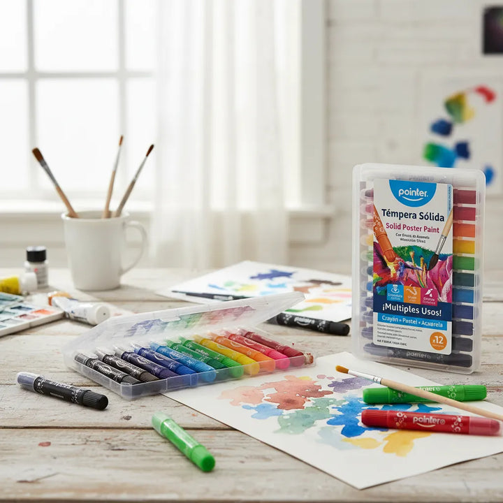 Tempera Solida Tipo Crayola Lavable