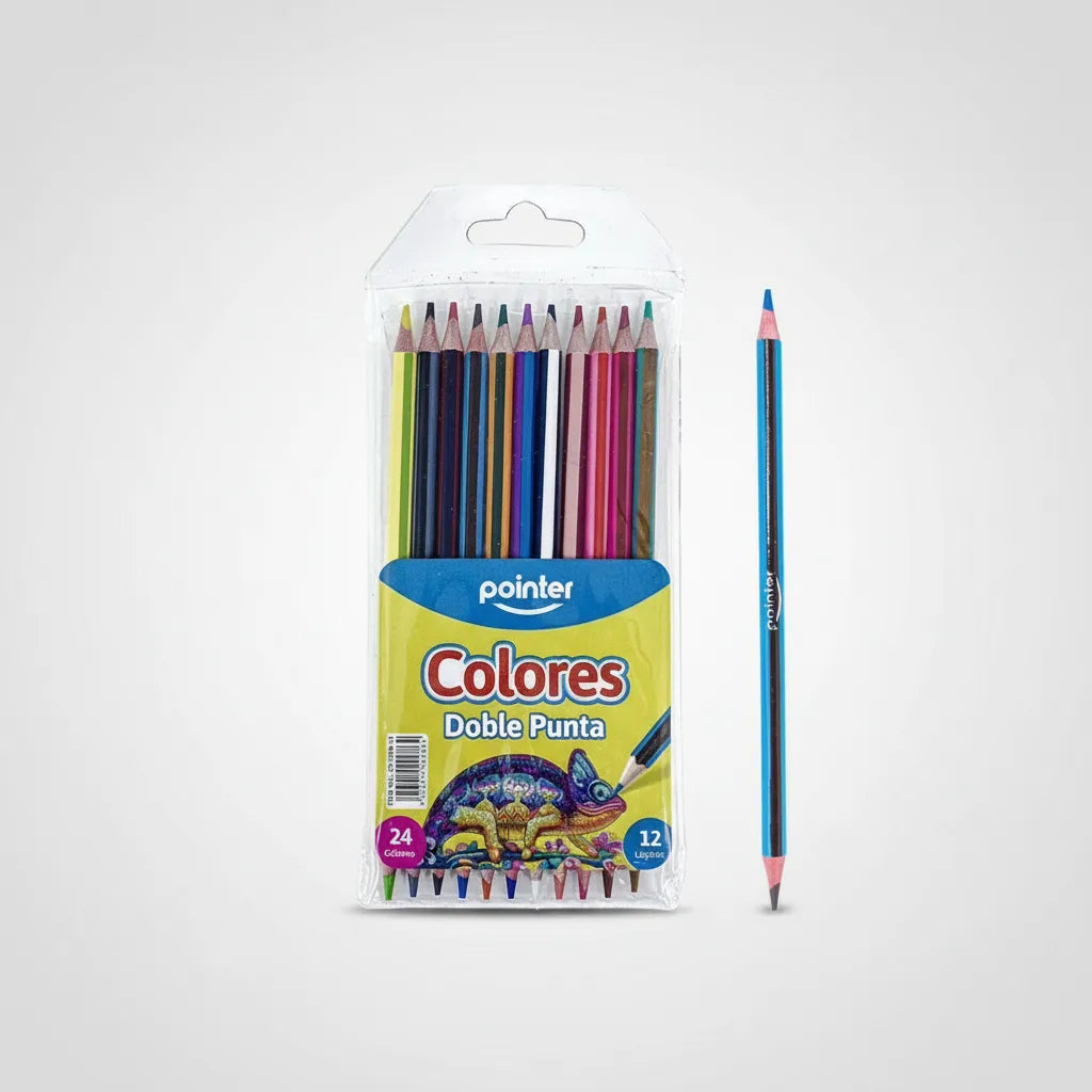Set De Colores Redondos Doble Punta 12 Und