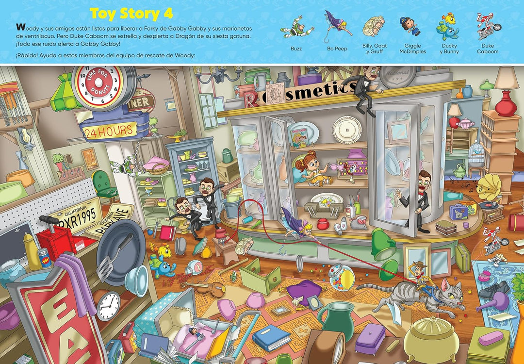Libro Didáctico Busca Y Encuentra Disney Pixar 3d Para Niños