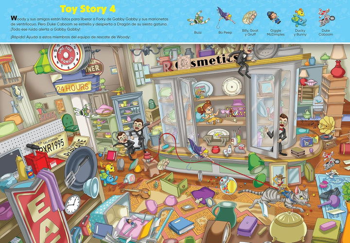 Libro Didáctico Busca Y Encuentra Disney Pixar 3d Para Niños