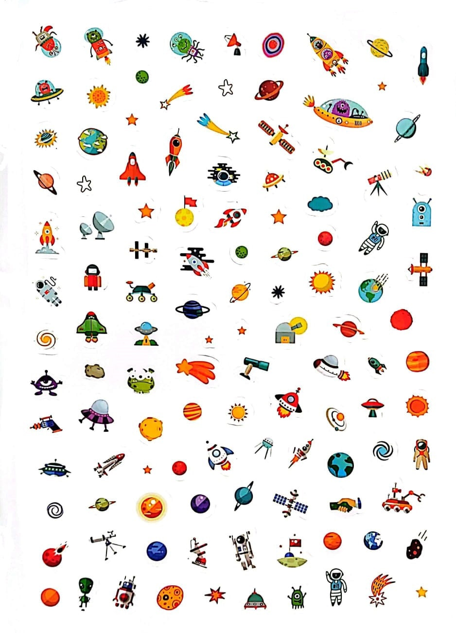 Libro Infantil Colorear El Espacio Con Stickers