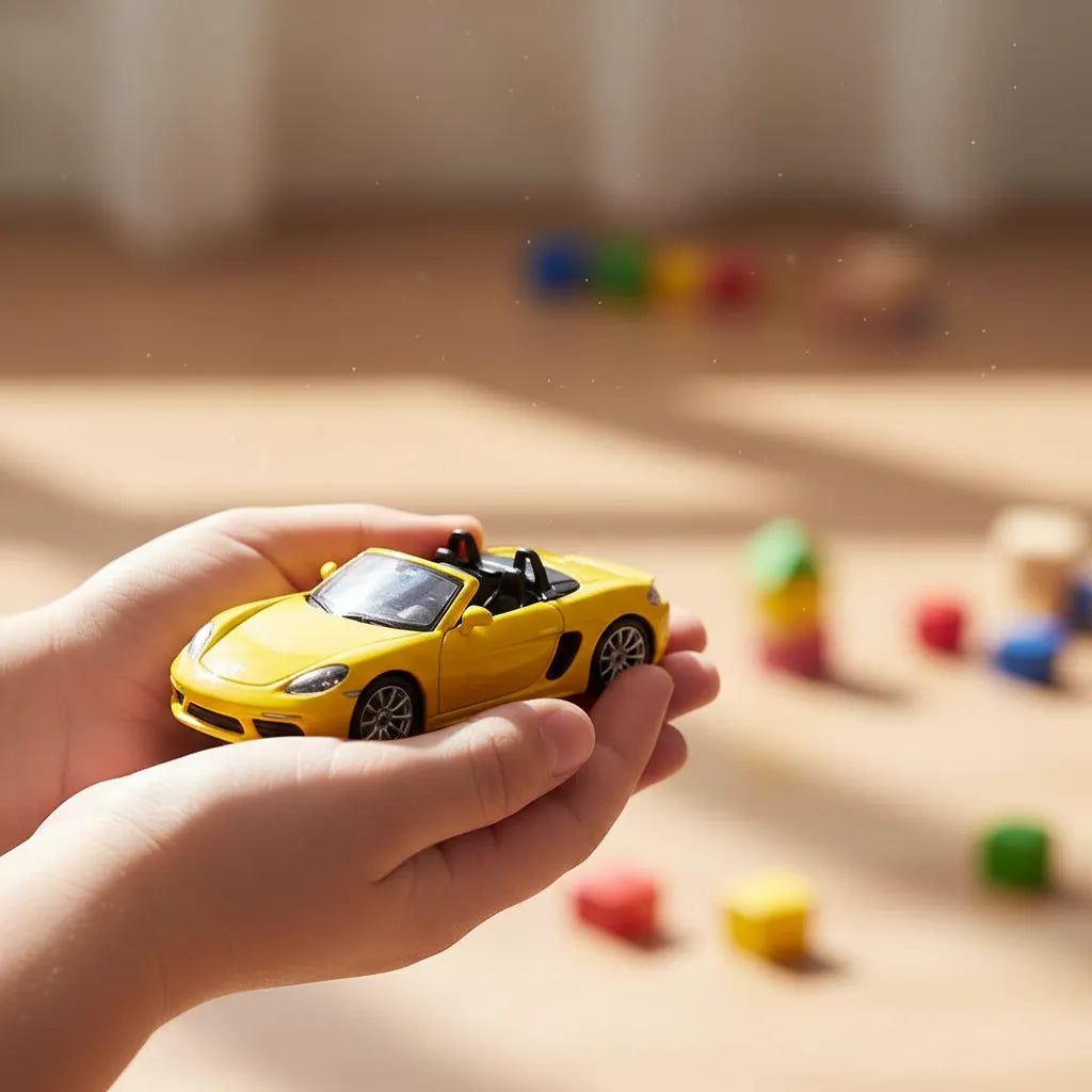 Carro A Escala 1/36 Coleccionable Porshe 718 Boxter Amarillo