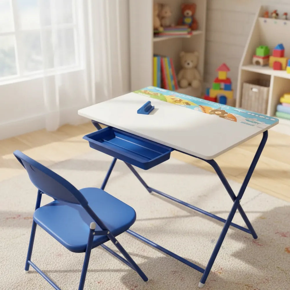 Juego Set Kinder Tablero Con Silla Y Accesorios Para Niños