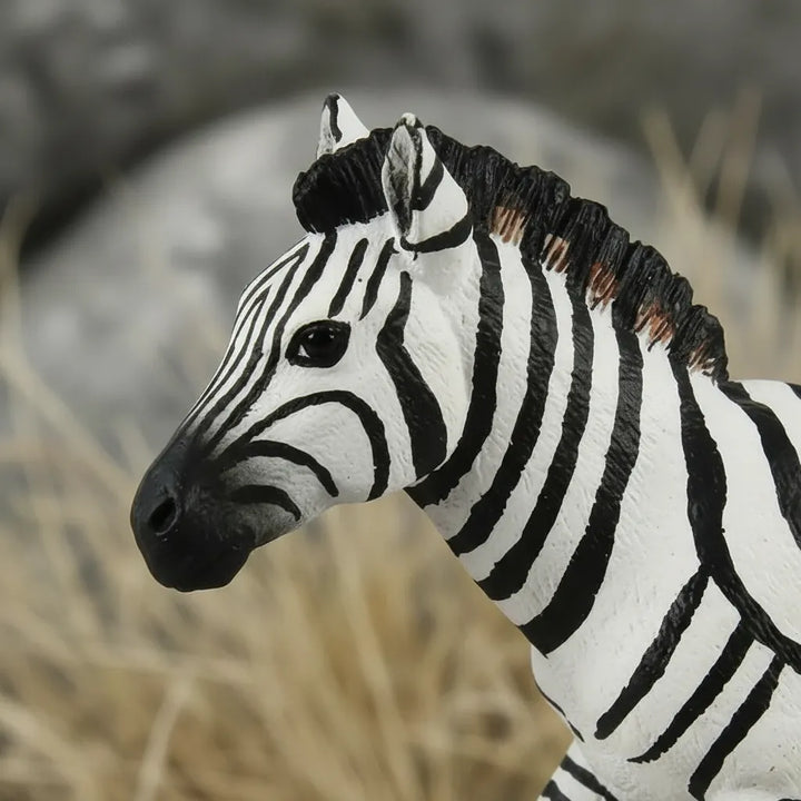 Figura Coleccionable Cebra Papo Pintado A Mano Para Niños