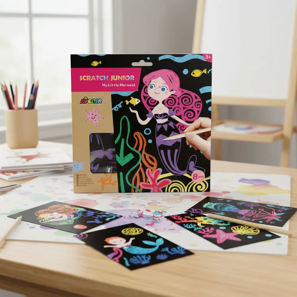 Set De Arte y Manualidades Para Raspar Sirenas