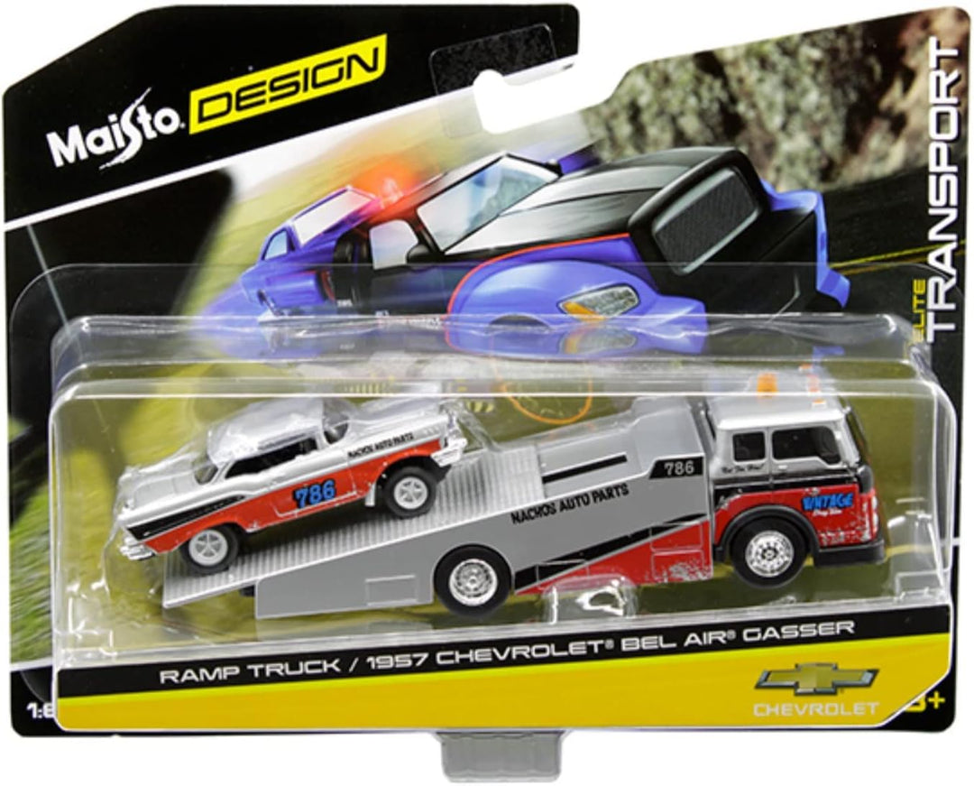 Carro a escala Chevrolet Bel Air Gasser con Grúa