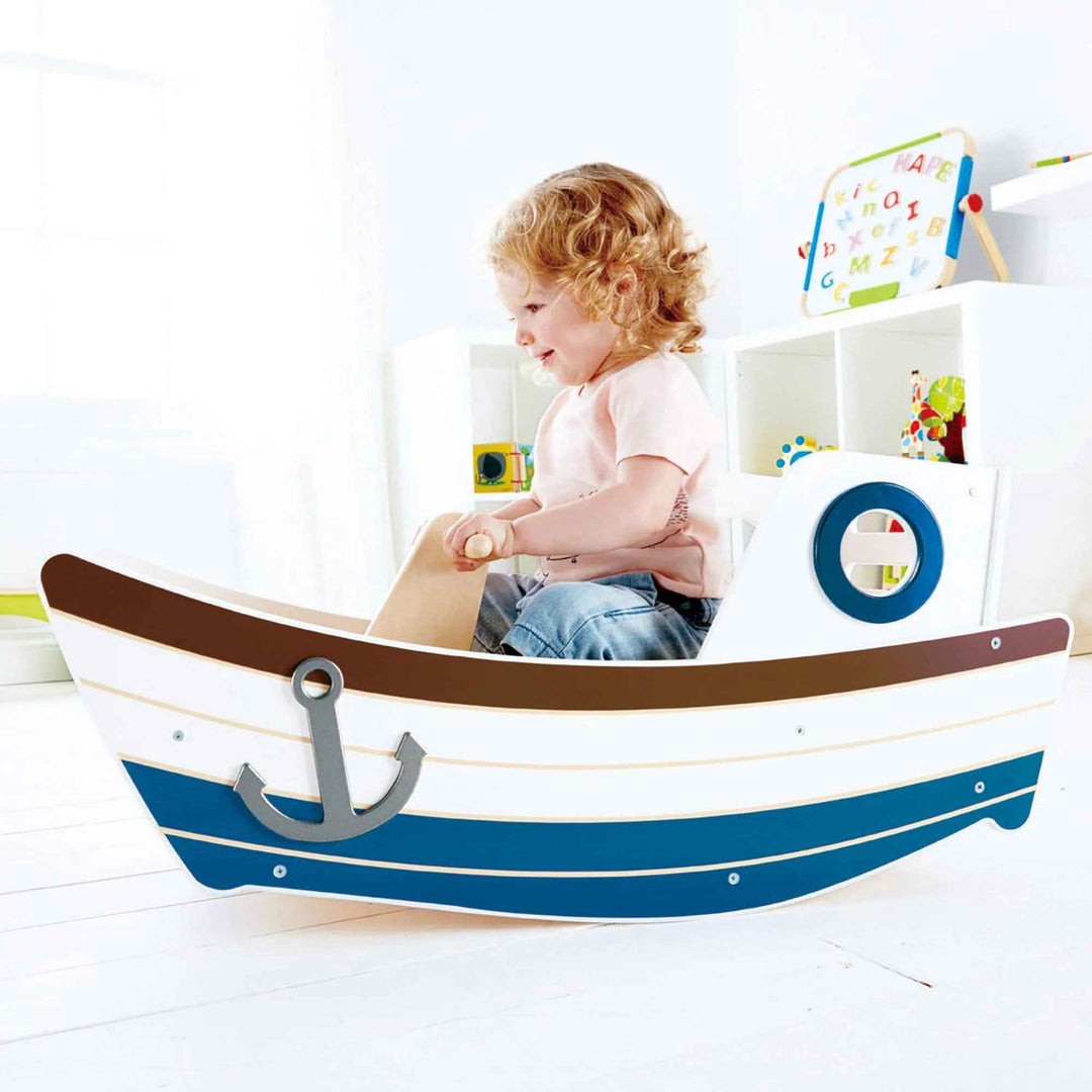 Juguete Bote Balancín De Madera Hape Para Niños
