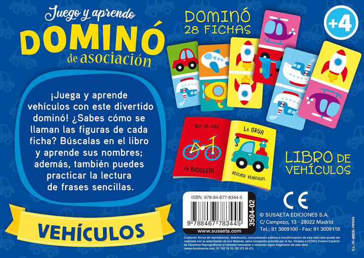 Juego Dominó De Asociación De Vehiculó Para Niños
