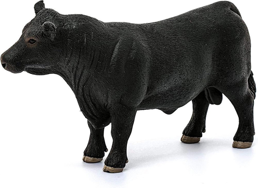 Figura Animales Toro Angus Pintada A Mano