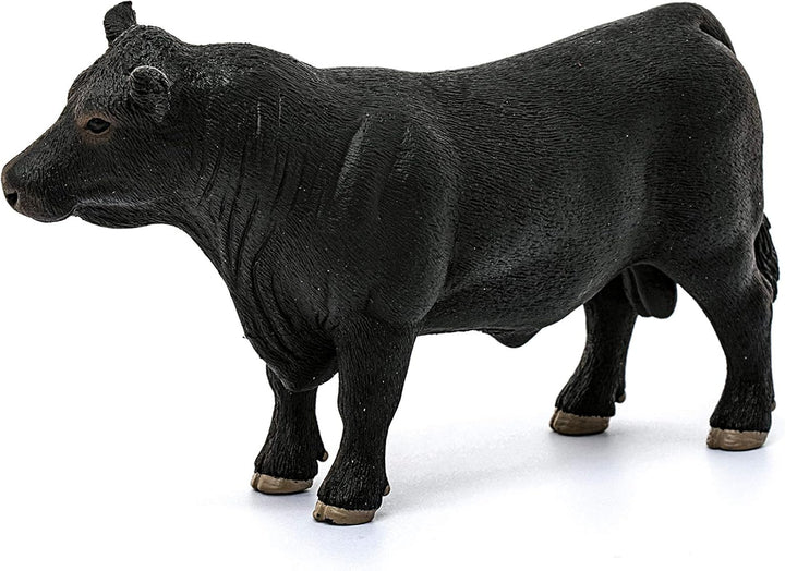 Figura Animales Toro Angus Pintada A Mano