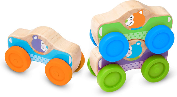 Juguete Didáctico Carros Apilables madera Para Bebés