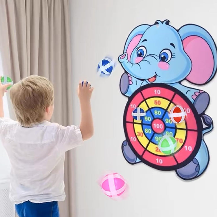 Juego Divertido Elefante Dardos Velcro Para Niños