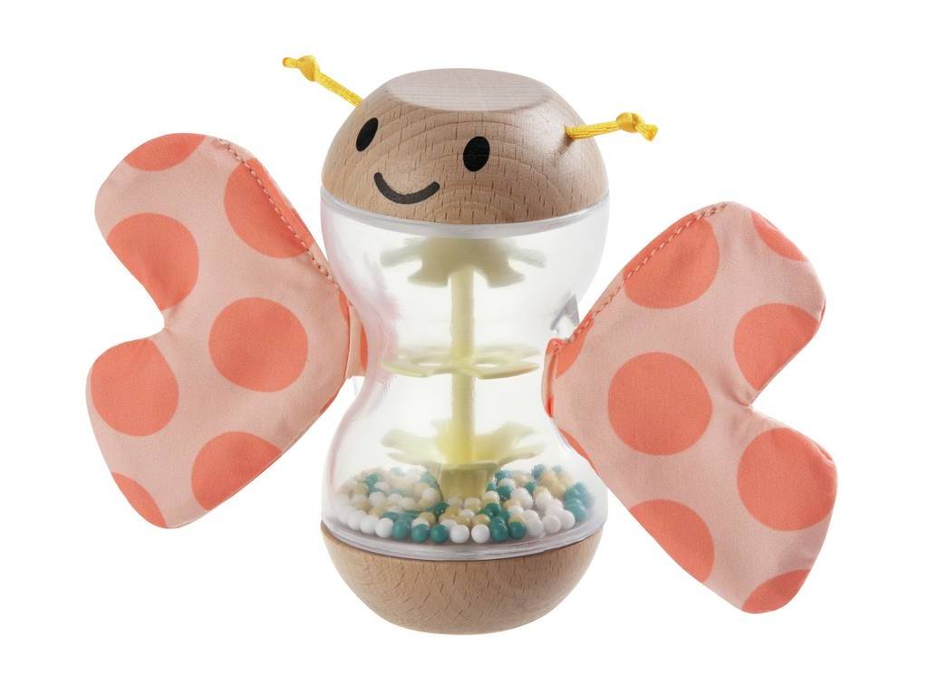 juguete sonajero mariposa con sonido de lluvia para bebés