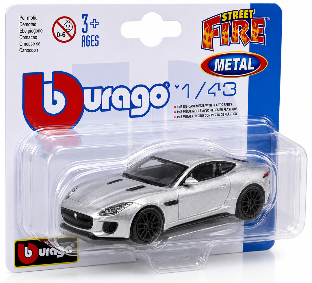 Carro A Escala 1/43 Jaguar F-type Coupe Plateado
