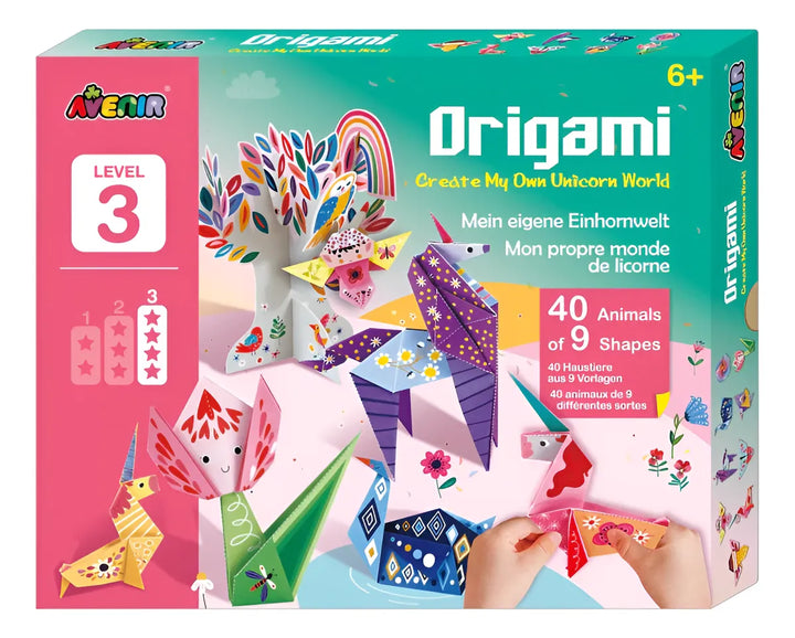 Set De Arte Y Manualidades Origami Unicornios Lv3