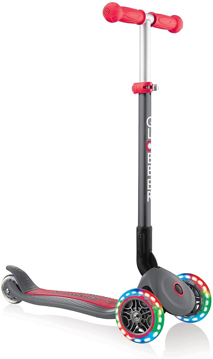 Patineta Plegable Con Luces rojo Para Niños