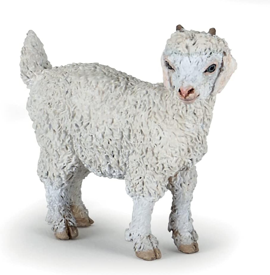 Figura Coleccionable Cabrito Angora Pintado A Mano Papo