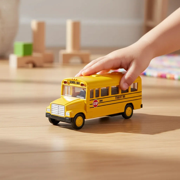 Carro Coleccionable A Escala 1/36 School Bus Amarillo