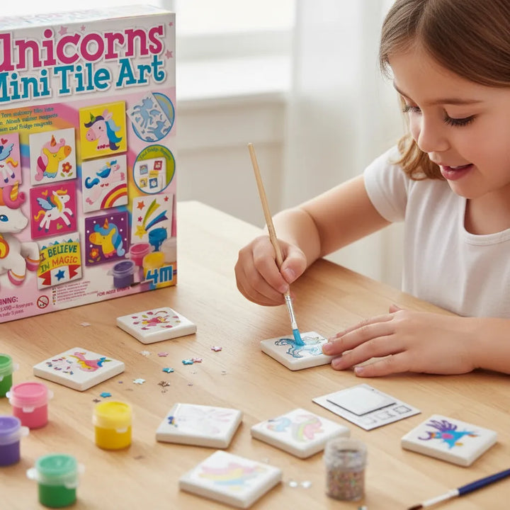 Kit para moldear y pintar imanes de unicornio