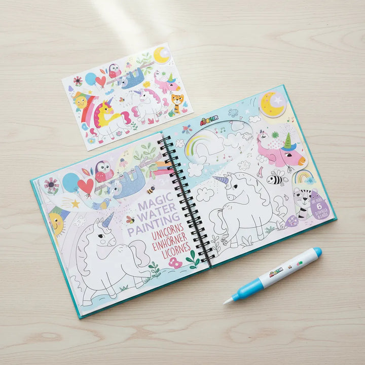 Libro Magico Para Pintar Con Agua Unicornios