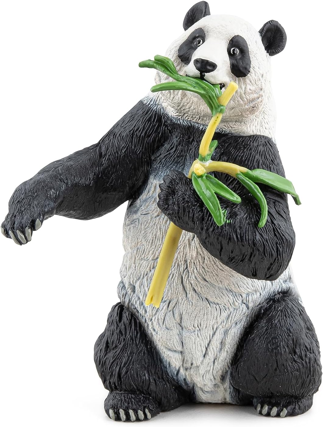 Figura Panda Con Bamboo Pintada A Mano Papo