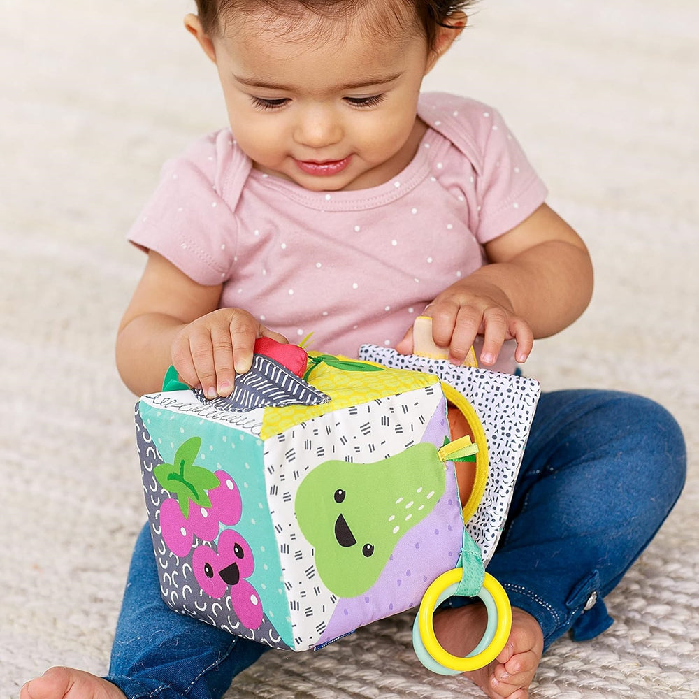 Cubo Sensorial De Actividades Frutas Para Bebé
