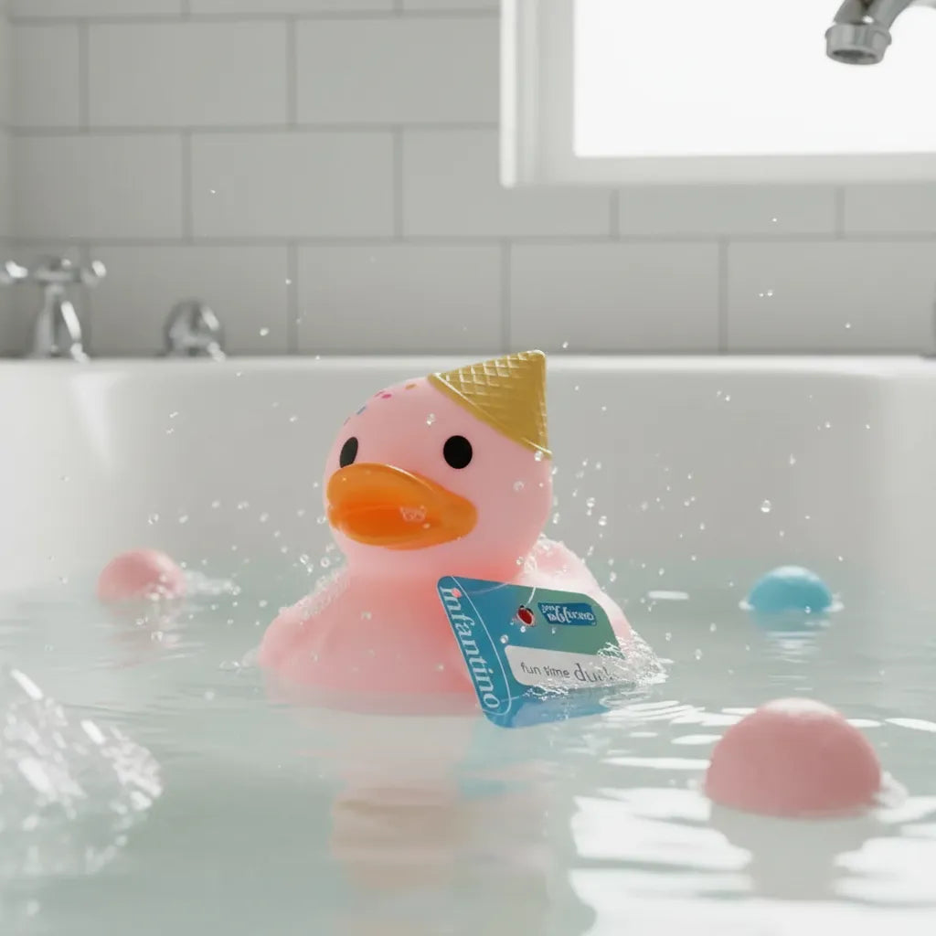 Juguete Patito De Baño Infantino Helado Para Bebés Niños