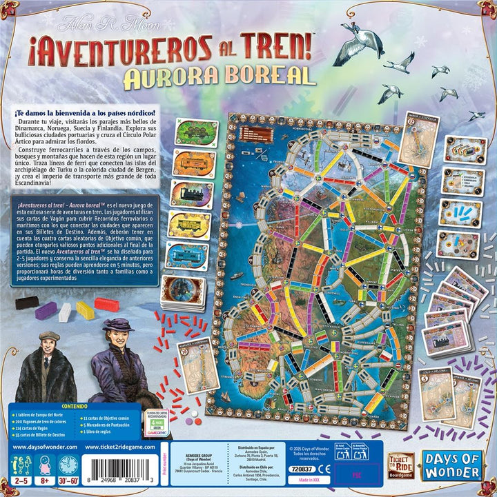 Juego De Mesa Aventureros Al Tren Aurora Boreal