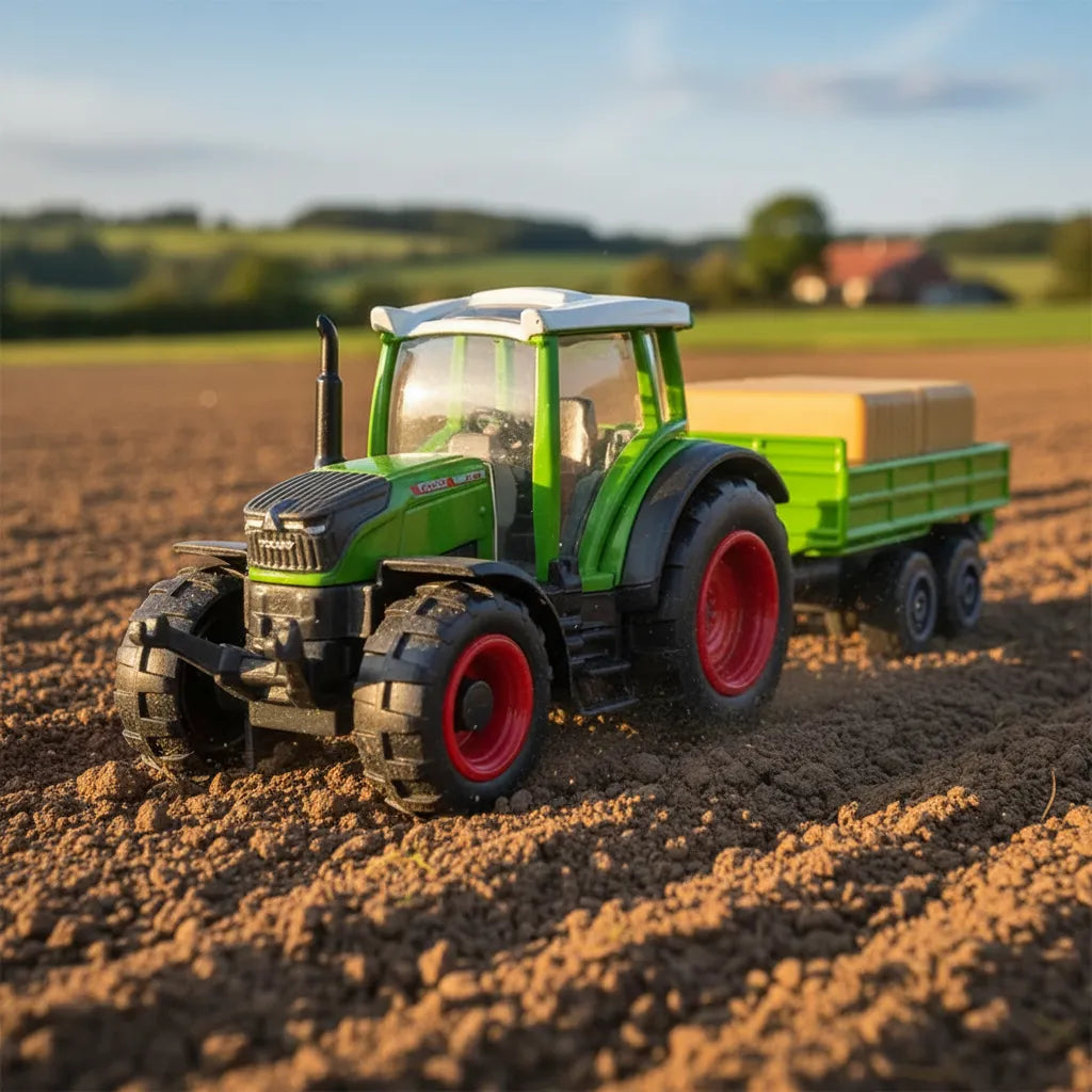 Tractor a escala Massey Ferguson verde